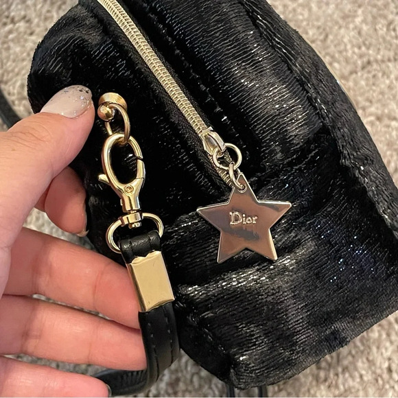 Dior black with gold cross body bag - Picture 2 of 8